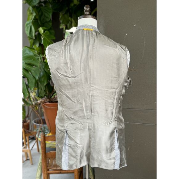 Canali Made in Italy Men’s 38L Kei 100% Pure Silk Gray Sport Coat Blazer Soft - Picture 3 of 10